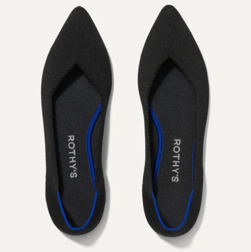 Rothys Womens The Point Black Flats